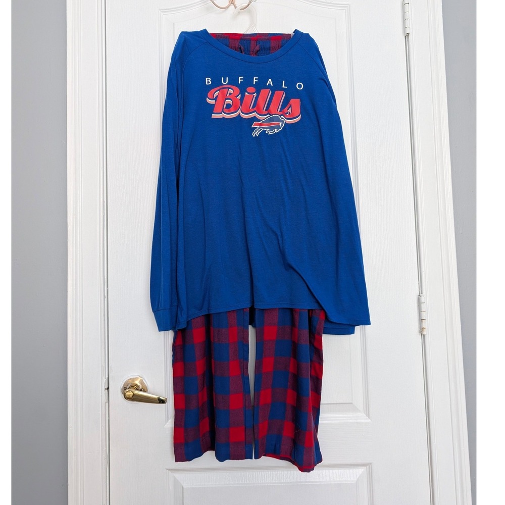 Buffalo Bills NFL Shirt & Lounge Pants Sleep Set Women's XL Pajamas